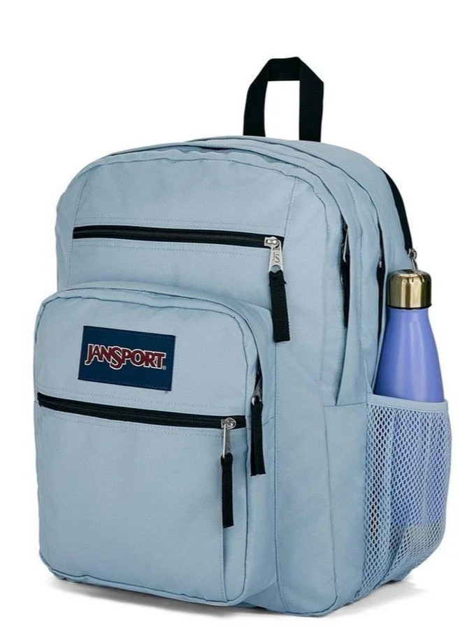 JanSport BIG STUDENT 17.5″ Backpack Blue Dusk 15in Laptop Sleeve Bottle Pocket