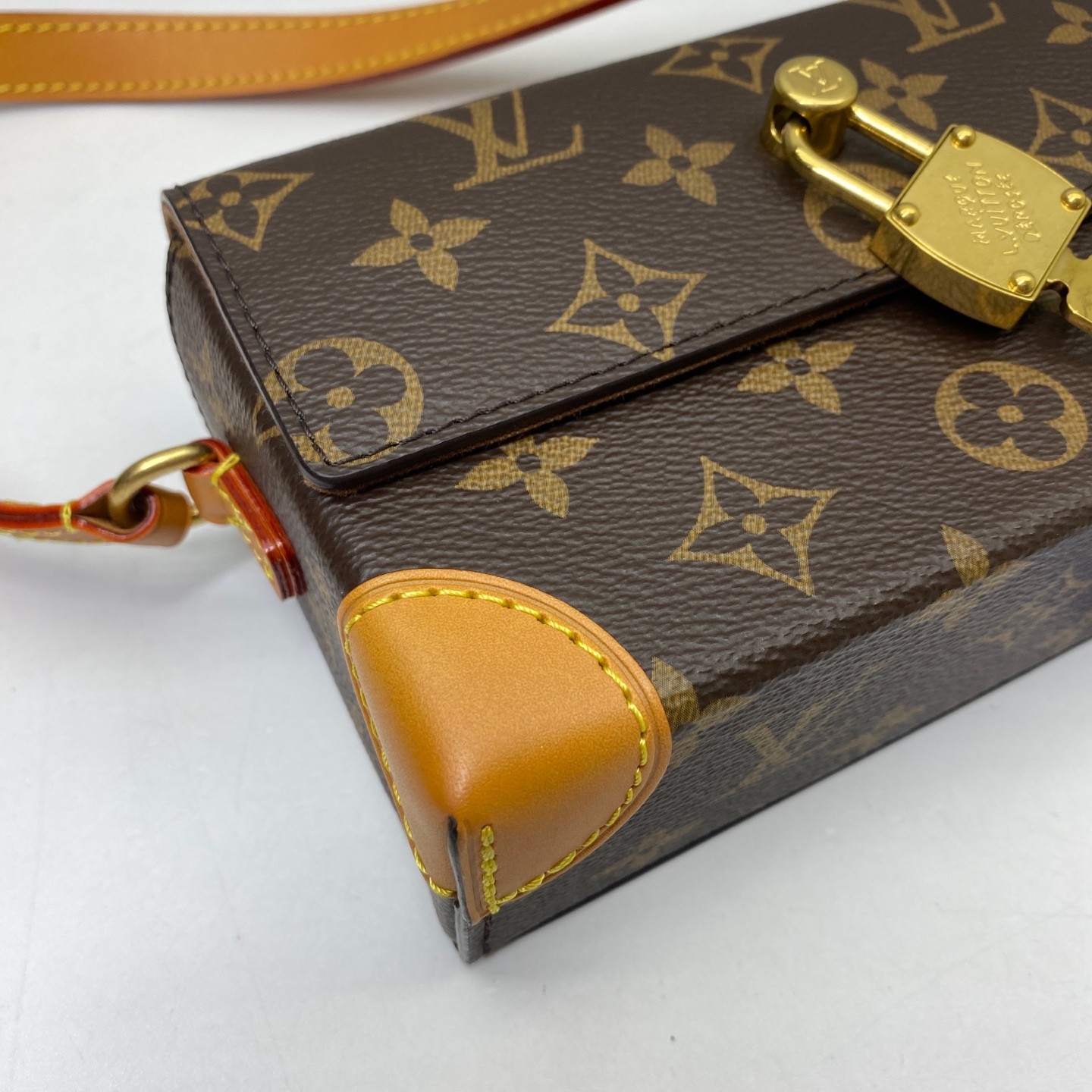 Louis Vuitton Pre-Owned Authentic STEAMER Mini Handbag Box Clutch M14738 18x11cm