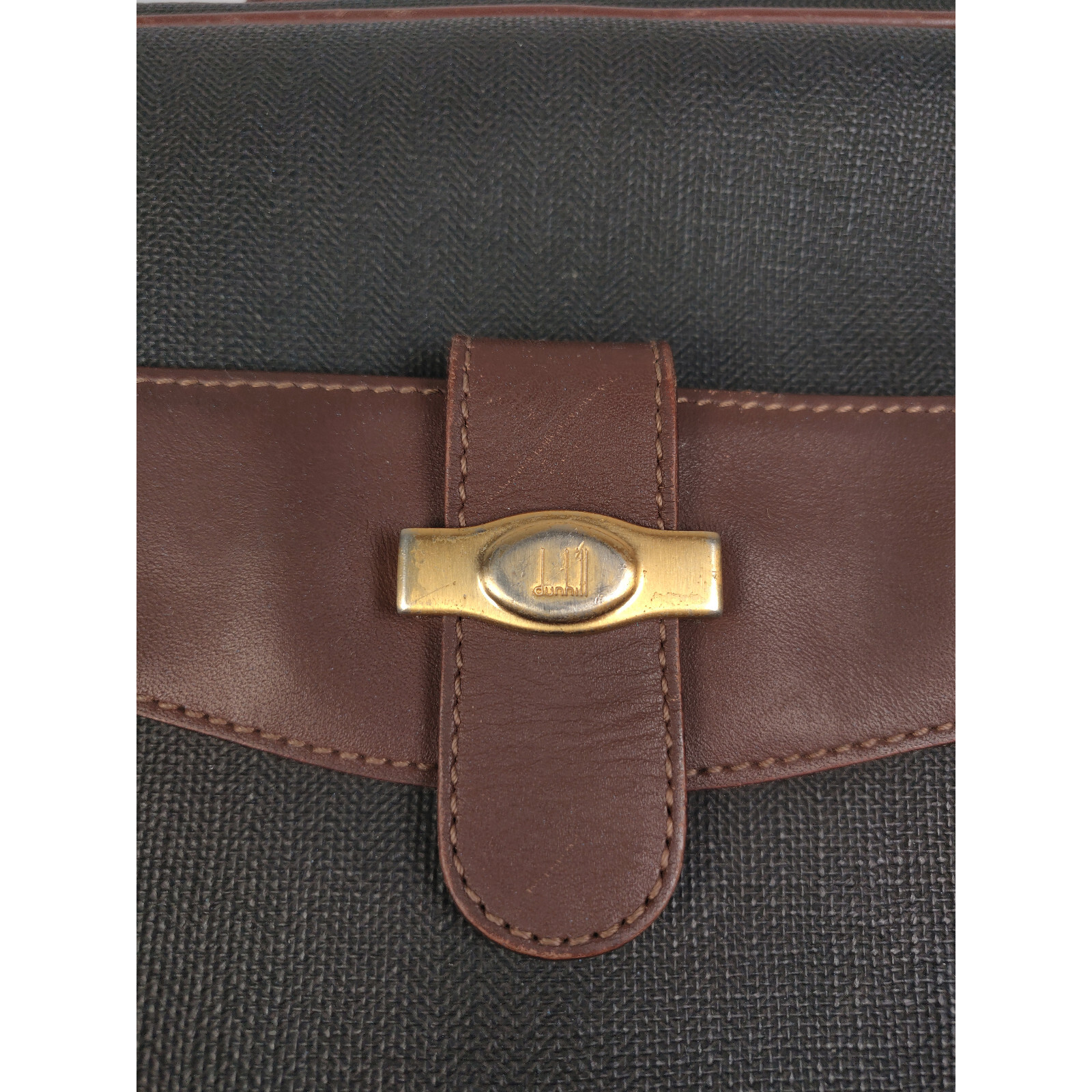 Vintage Dunhill PVC Briefcase Leather Trim Made in Italy 18″ x 12″ x6″