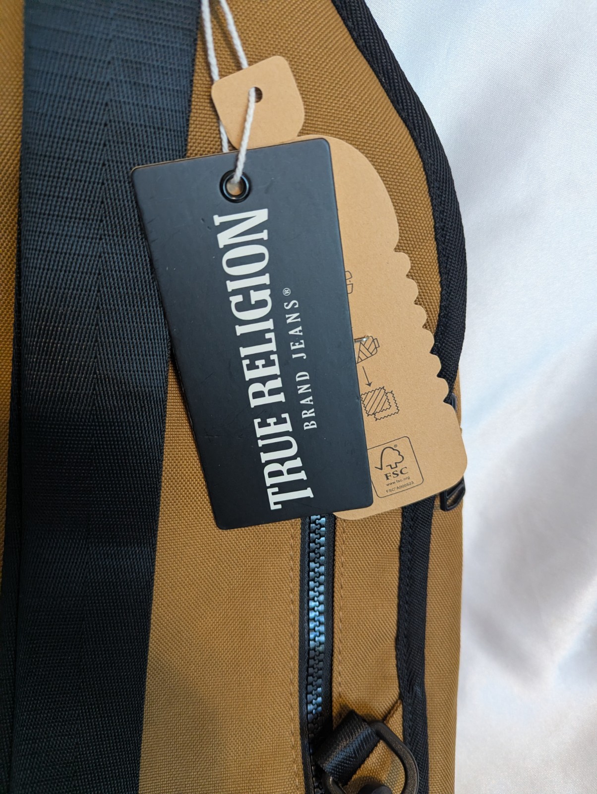 True Religion Crossbody Bag Yeta Tan Brown Belt bag Backpack NWT