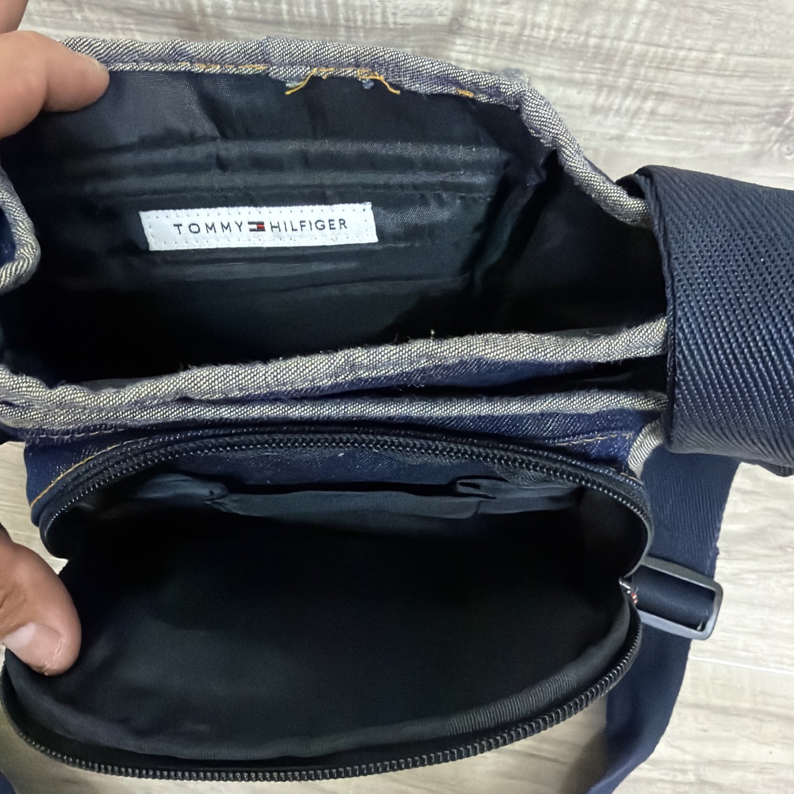 Vintage Tommy Hilfiger Shoulder Bag Y2K Men And Women Unisex Strap Denim Classic
