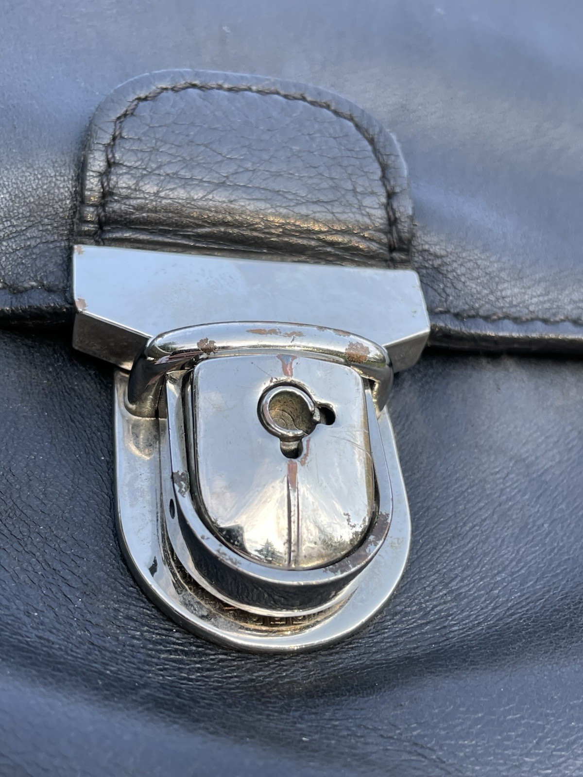 Vintage Cole Haan Collection Briefcase Leather Tuck Lock Style Latch No Key