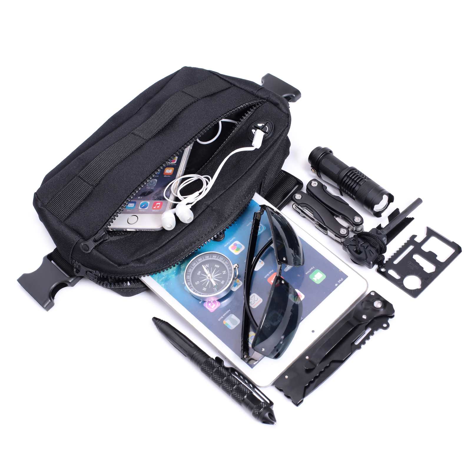 Sport Tactical Combat Chest Rig Bag Front Pouch Recon Kit Pack Protective Vest