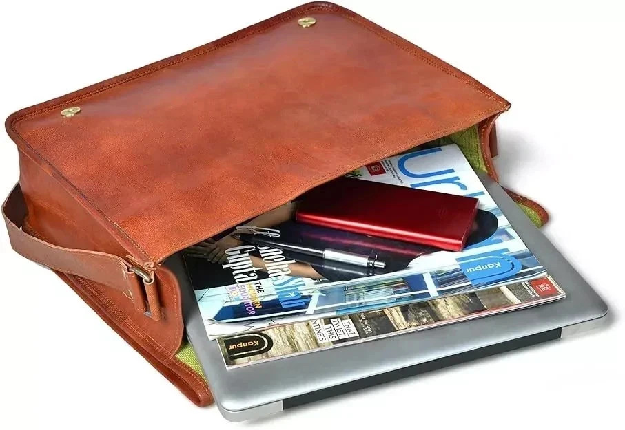 Handmade Pro max Leather Vintage Laptop Messenger Briefcase Satchel Bag