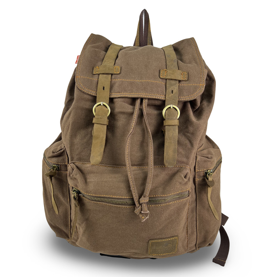 Vintage Canvas Backpack Travel Hiking Rucksack Outdoor School Bag for Men Women