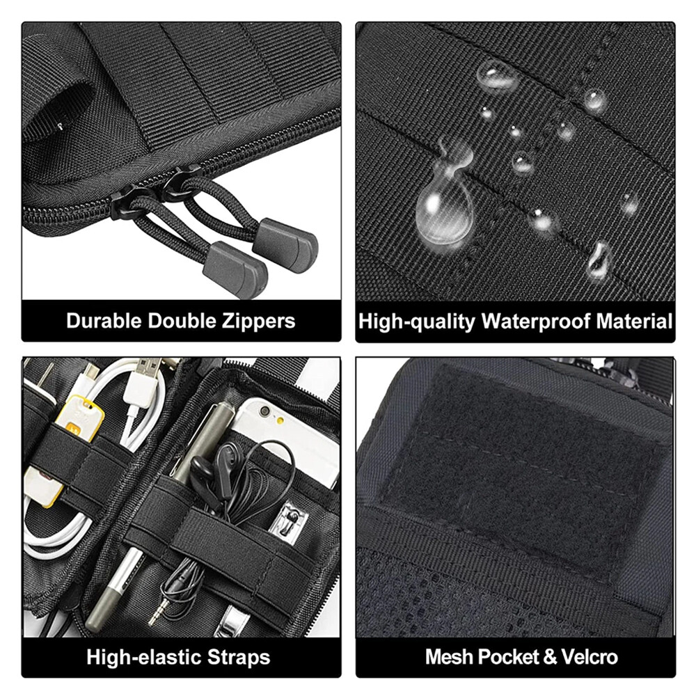 Tactical Molle Utility Bags Portable & Durable Nylon Pouch for Card Keybag Phone