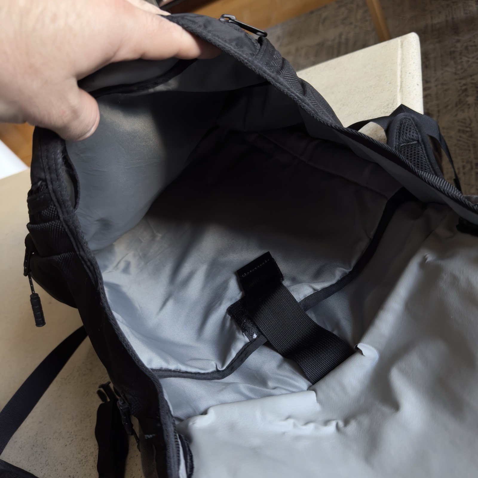 Vintage TIMBUK2 Commuter Backpack Laptop Waxed Canvas Tapestry Made In SF