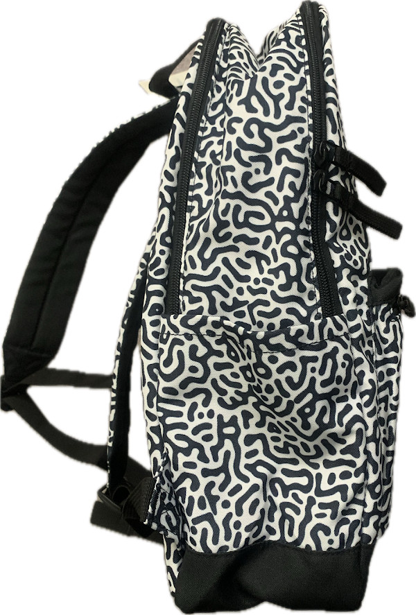 Fossil Belmont ViralOff Backpack Black White Laptop Travel Bag MBG1617005 NWT
