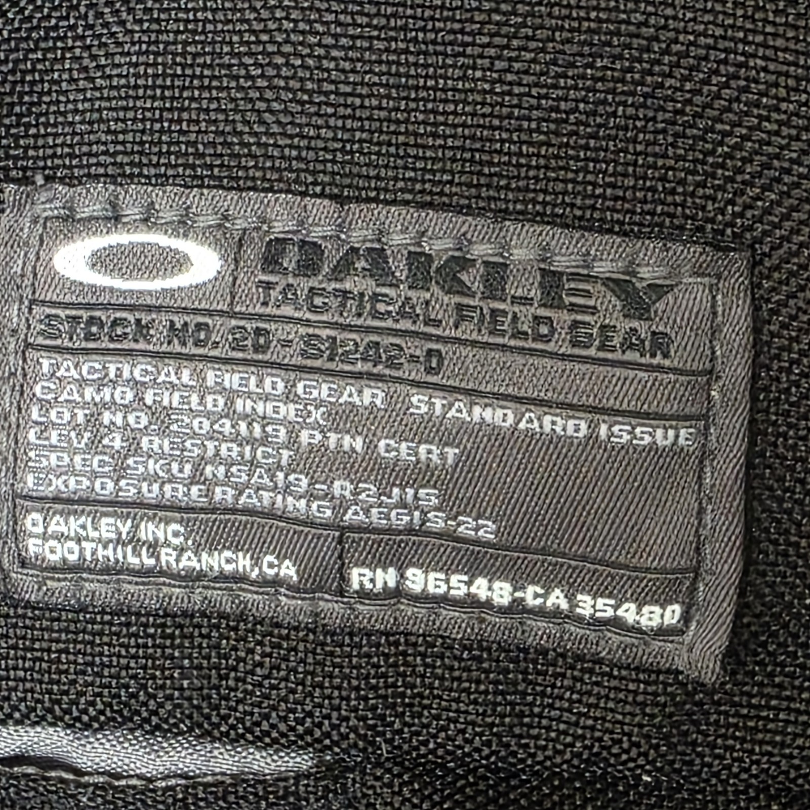 Vintage Oakley Panel Backpack Black Book of Eli Tactical Field Gear Bag Y2K Tech