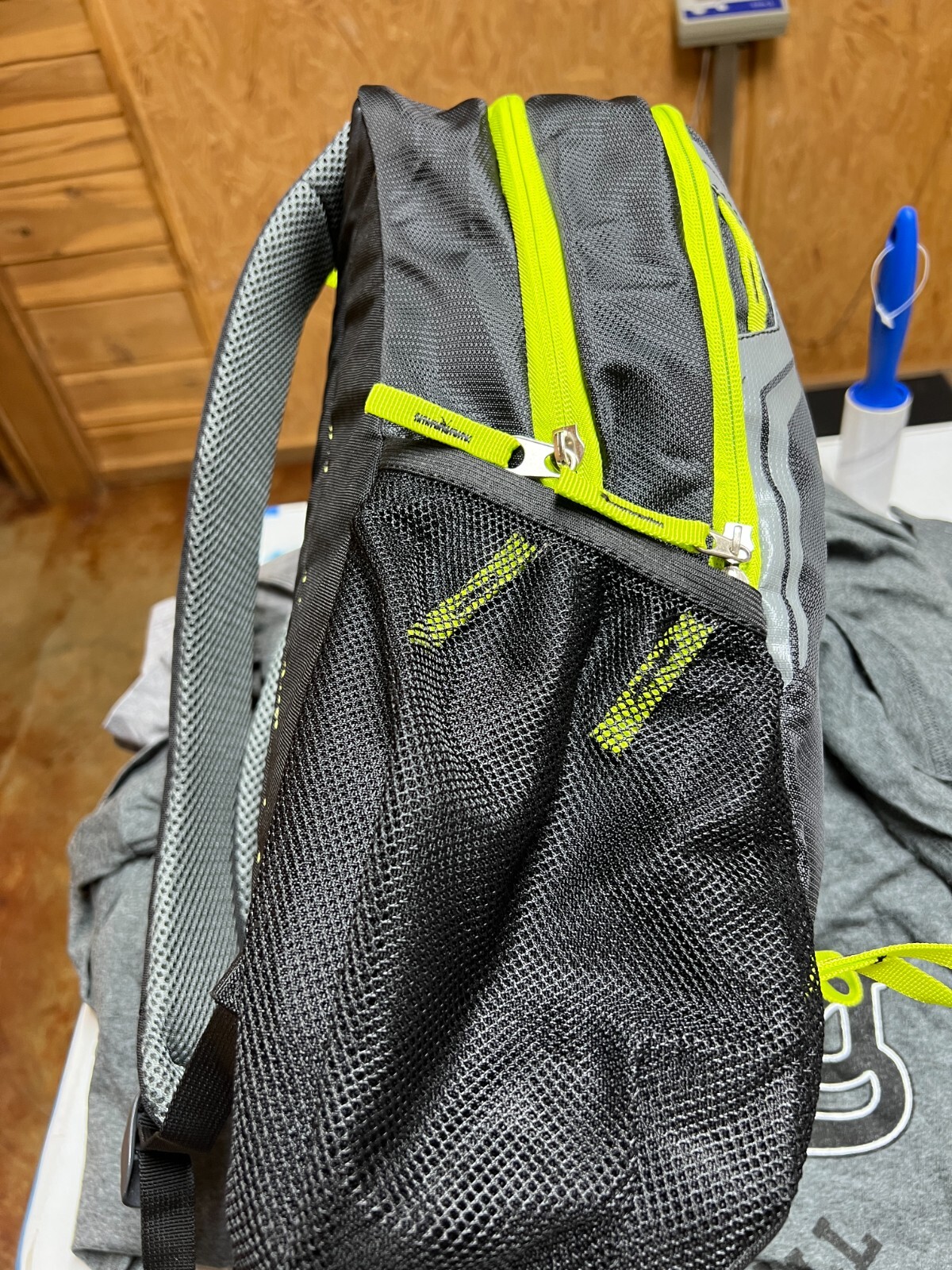 Uline Daypack Black/Lime 25 L Capacity 11 inches wide. 18.5 inches deep