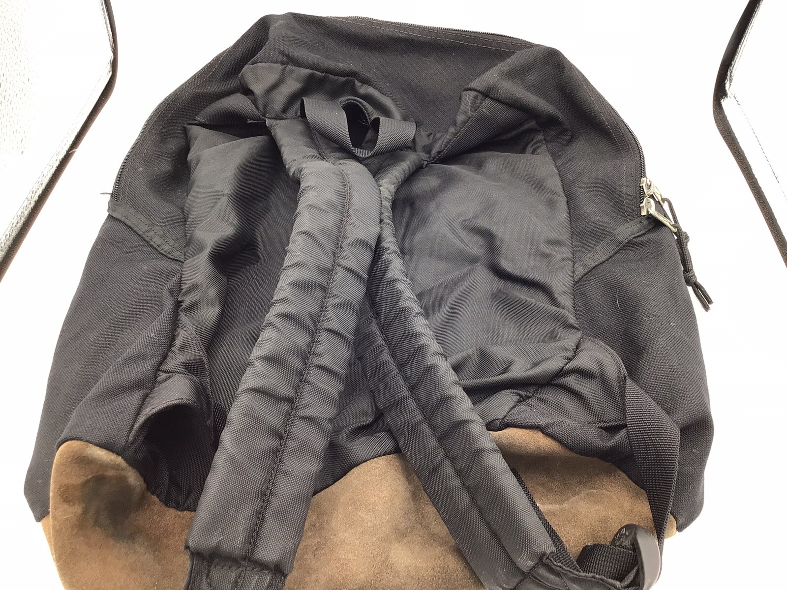 Vintage Nike Backpack Book Bag Suede Leather Bottom WSU Cougars Track Team Issue