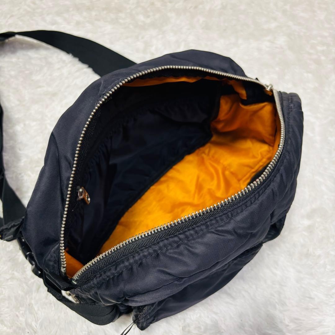 Authentic PORTER Yoshida TANKER Waist Bag Black Nylon 28cm x 18cm x 12-15cm Ligh