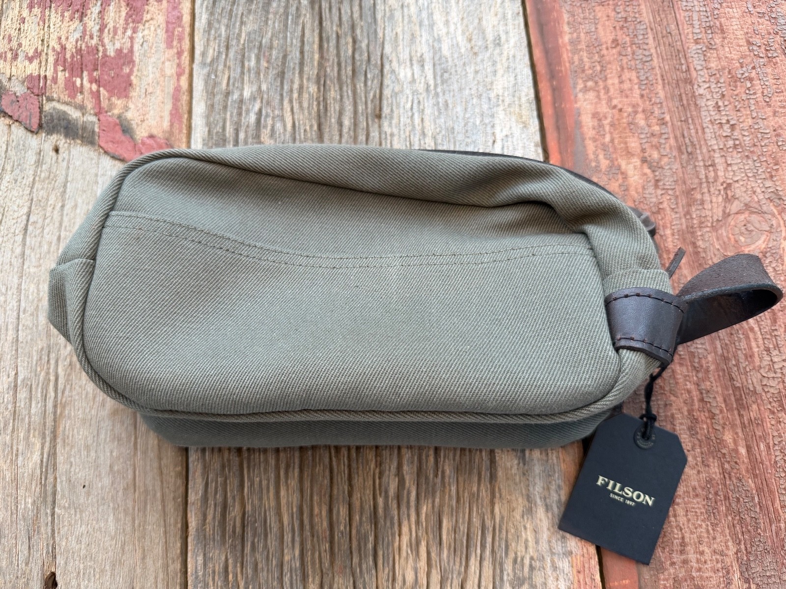 FILSON RUGGED NWT TWILL TRAVEL DOPP KIT # 11070218 Otter Green USA Non Logo