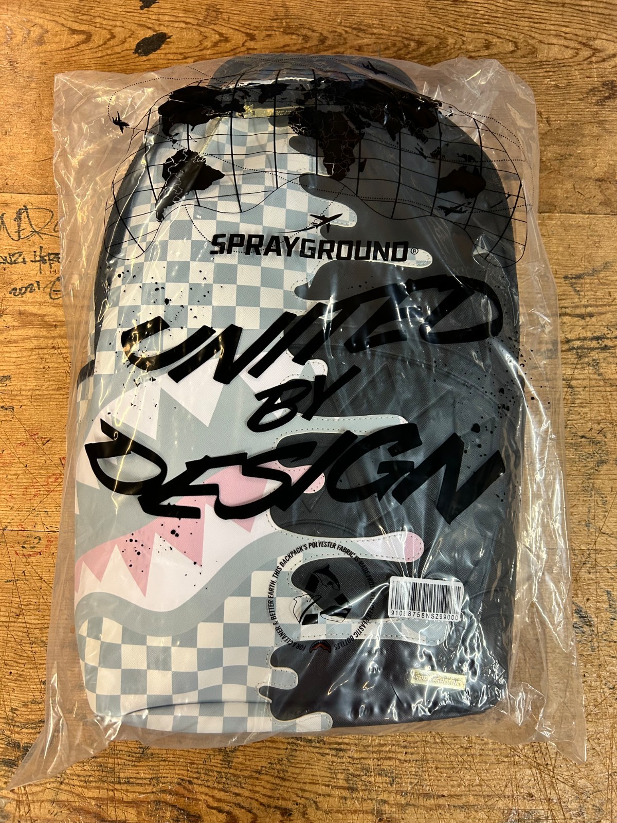 SPRAYGROUND SHADOW DRIP BACKPACK B8758 CREAM CHECK NEW IN BAG/TAGS
