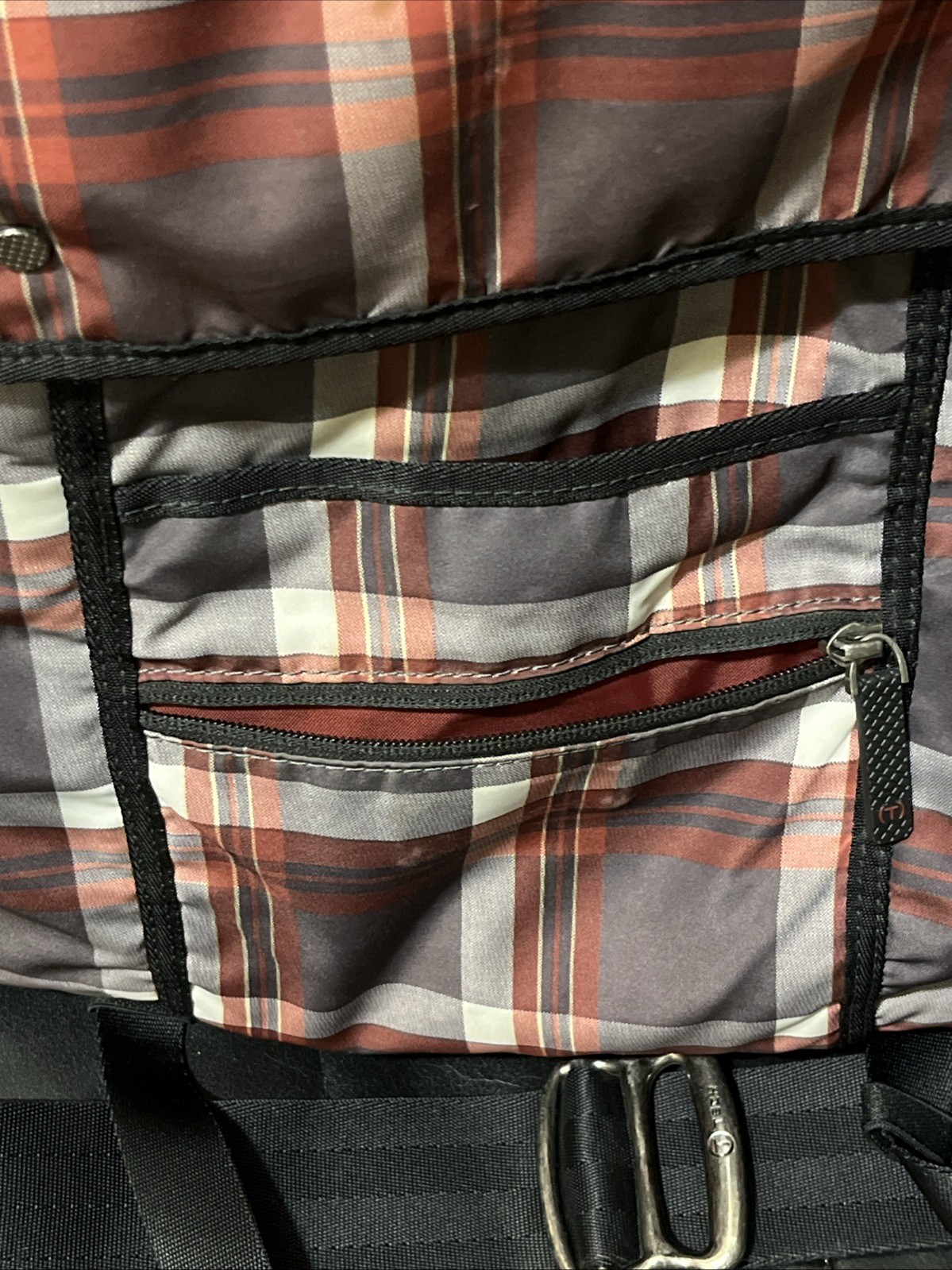 Tumi T-Tech Plaid Nylon Messenger Bag Laptop Bag – Rare!