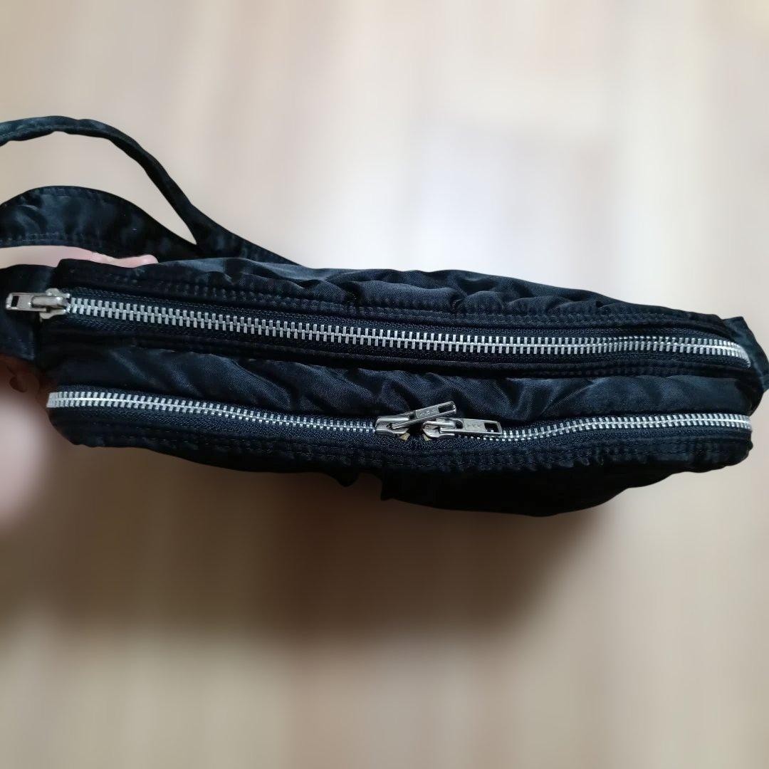 PORTER Yoshida TANKER Shoulder Bag L 2-Layer Black made in Japan Authentic