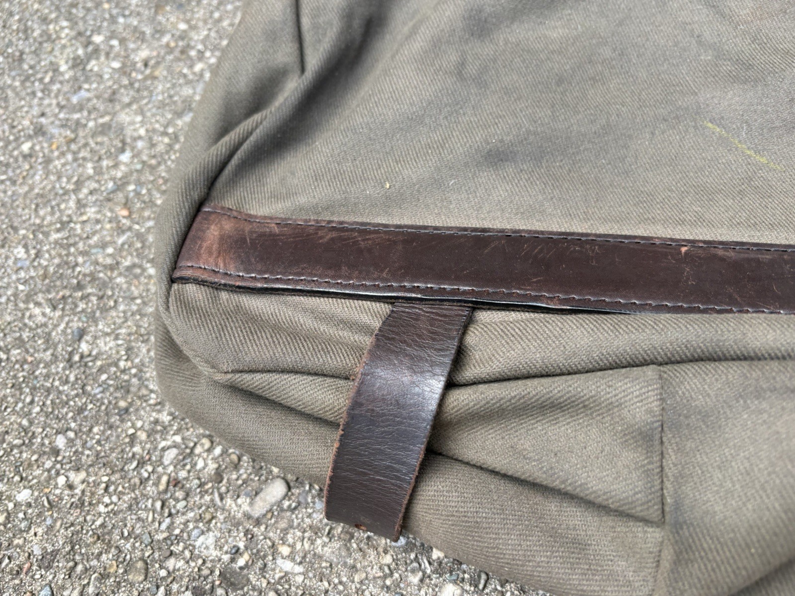 Filson Rugged Twill Garment Bag Otter Green Style 270 Leather USA Suitcase VTG