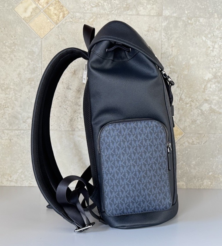 Michael Kors Cooper Large Utility City Backpack MK Dark Navy/Light Sky
