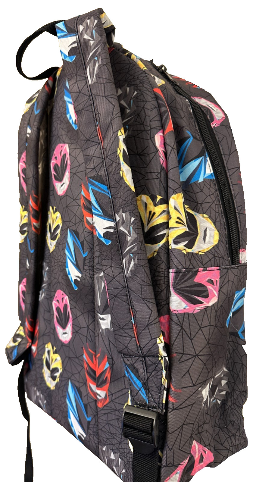 NEW Mighty Morphin Power Rangers Red Yellow Blue Pink Black Helmet Bag Backpack