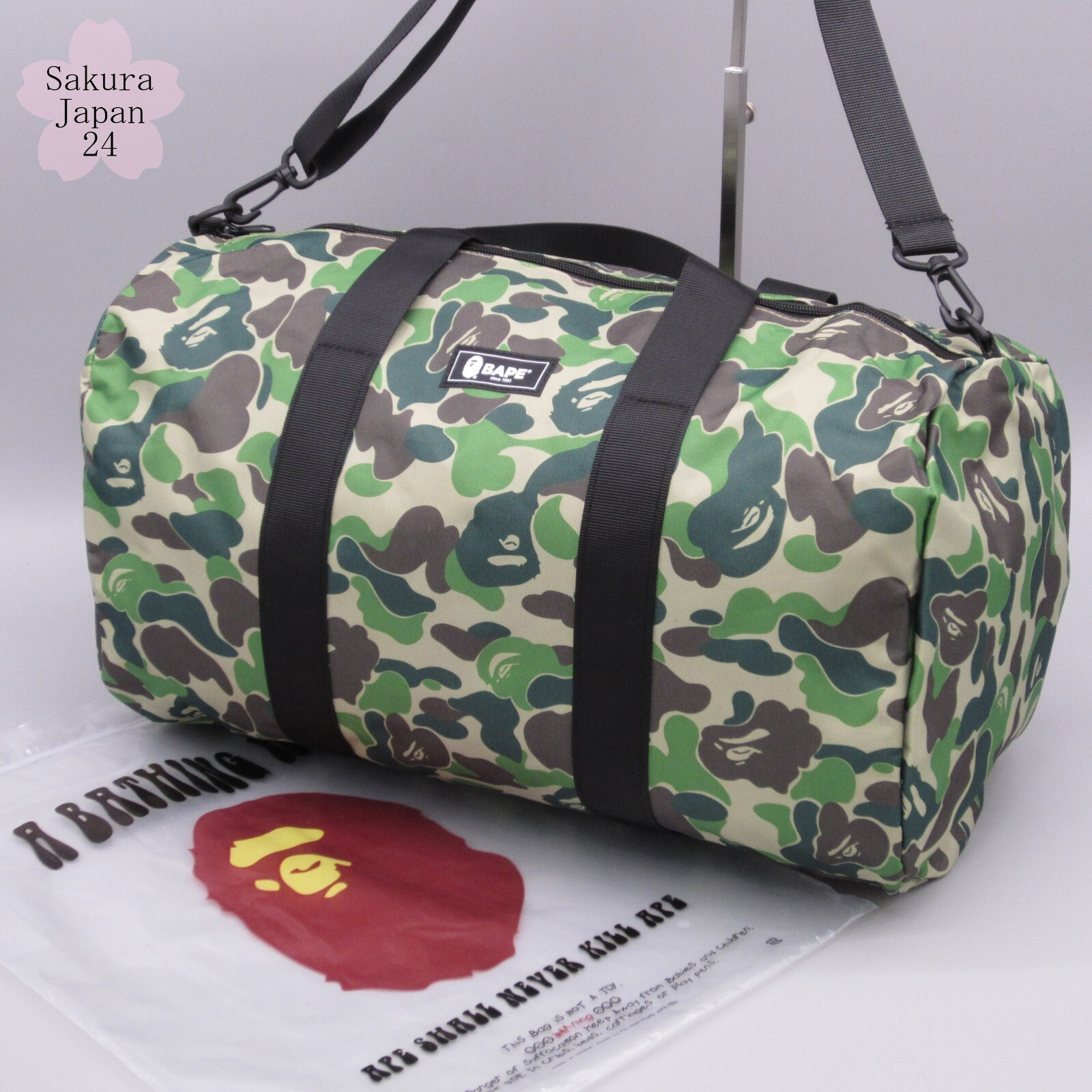 10 Set BAPE A Bathing Ape Duffle Bag Camo Green 2020 Spring Magazine Free Gift