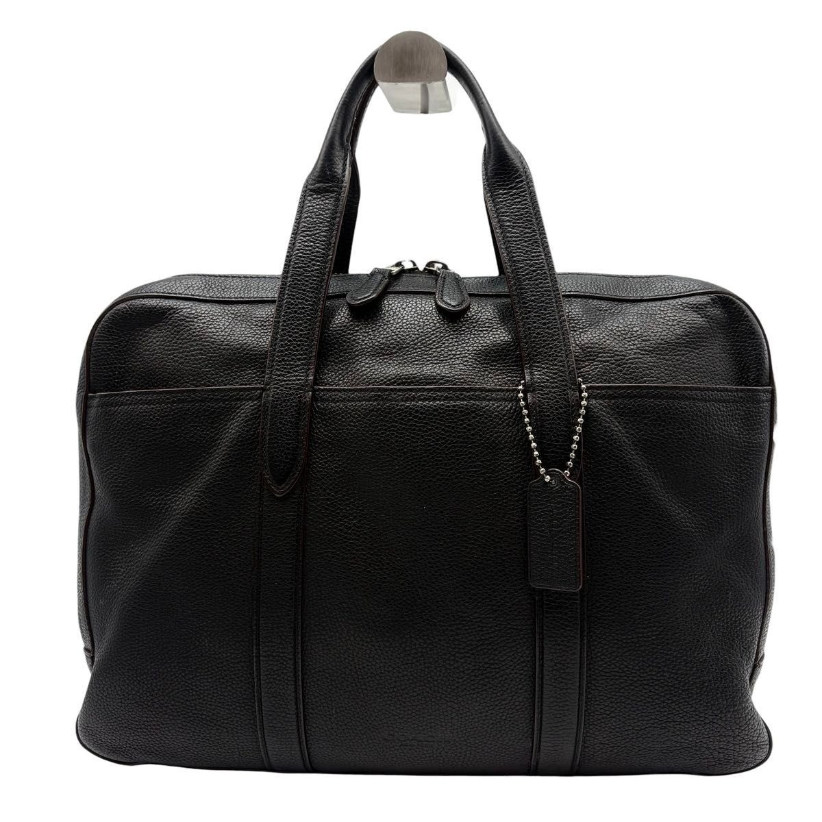 COACH Metropolitan Briefcase Black Leather Men Business Handbag 72318