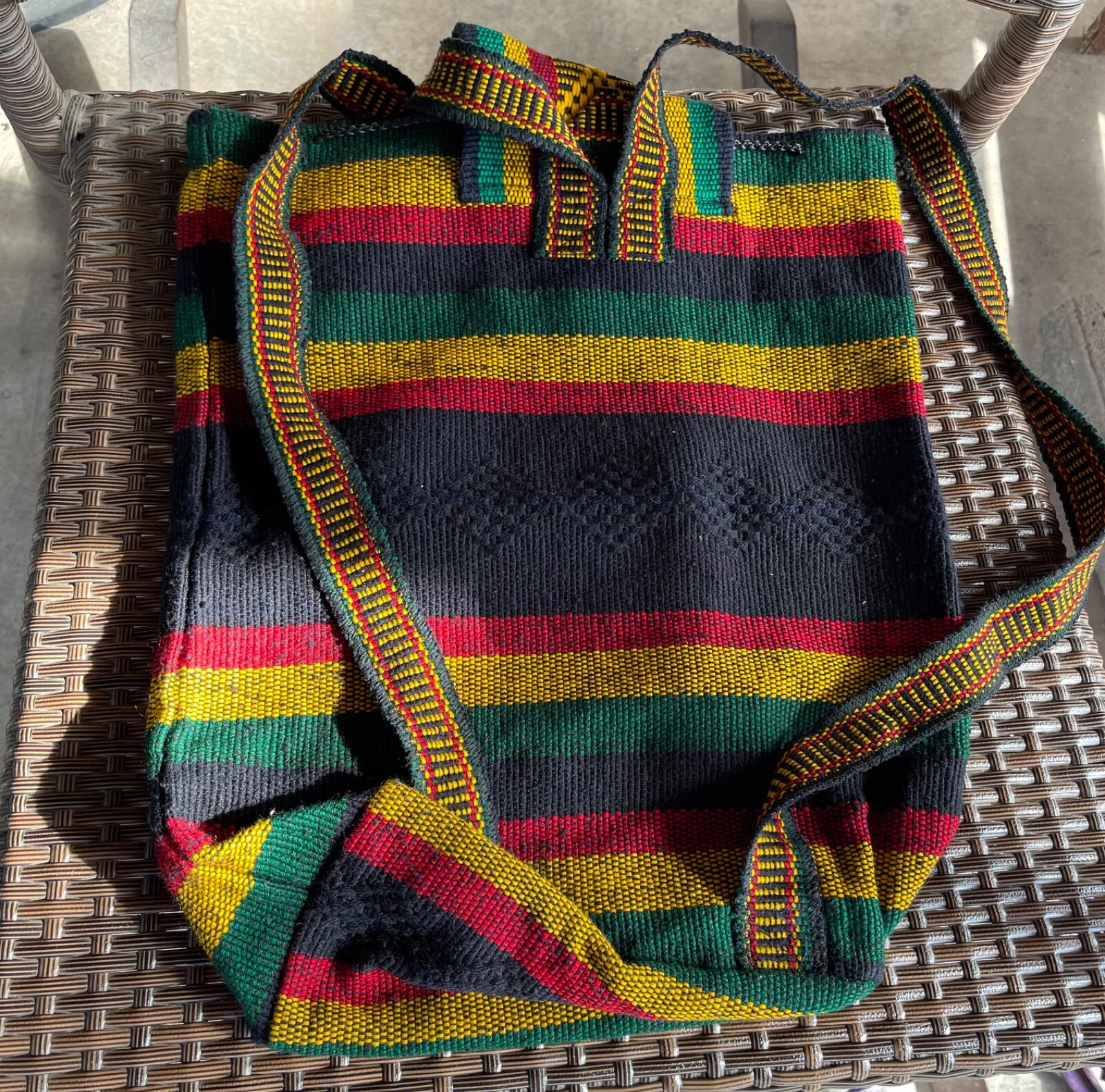 Rasta Tribal Woven New Backpack Sling Travel Bag Mexico Beach Festivals