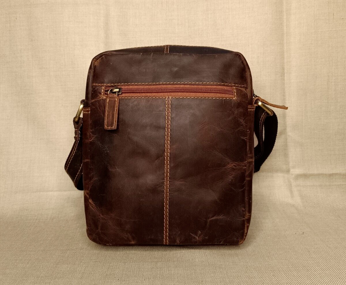 9 In Crossbody Sling Bag Buffalo Leather Purse Satchel Handbag Messenger Bags