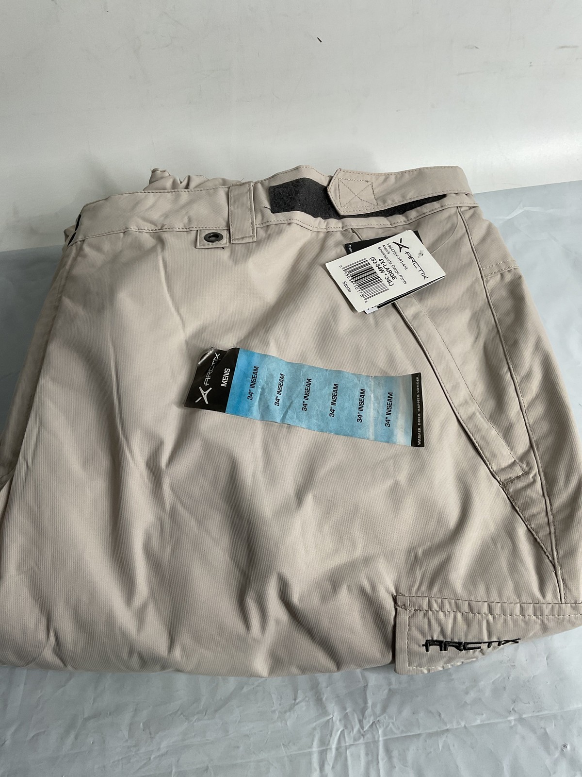 Arctix Men’s Insulated Snowsports Cargo Pant Stone 4 X Large 34 Inseam U5