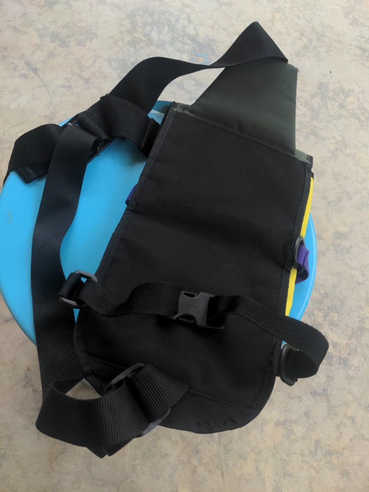 PUMA Sling Backpack Yellow Purple Shoulder Messenger Bag Hiking Trail Bag NWT.