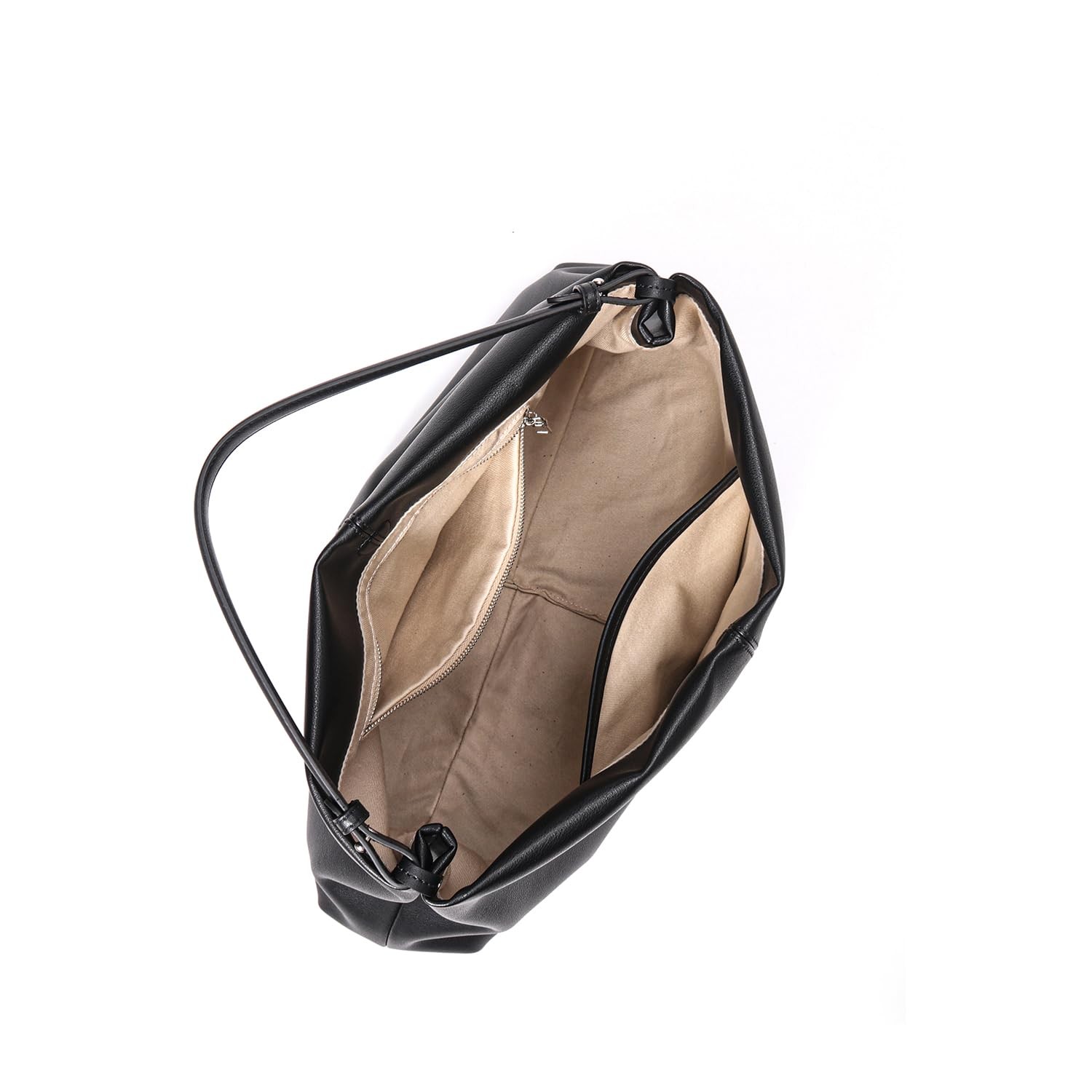 Covelin Minimalist Soft Leather Tote Bag – Adjustable & Medium, Beige