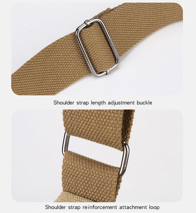 Canvas Shoulder Bag Men Sling Messenger Bag Vintage Crossbody Military Satchel M
