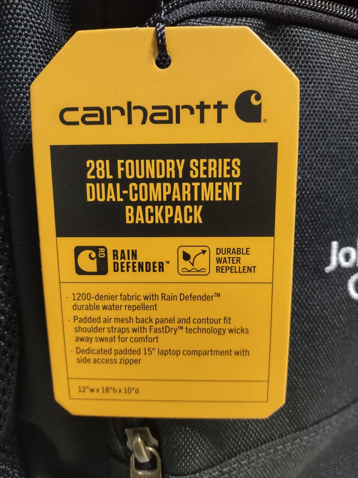 NWT Carhartt 28L Foundry Series Dual-Compartment Backpack W/Laptop Sleeve