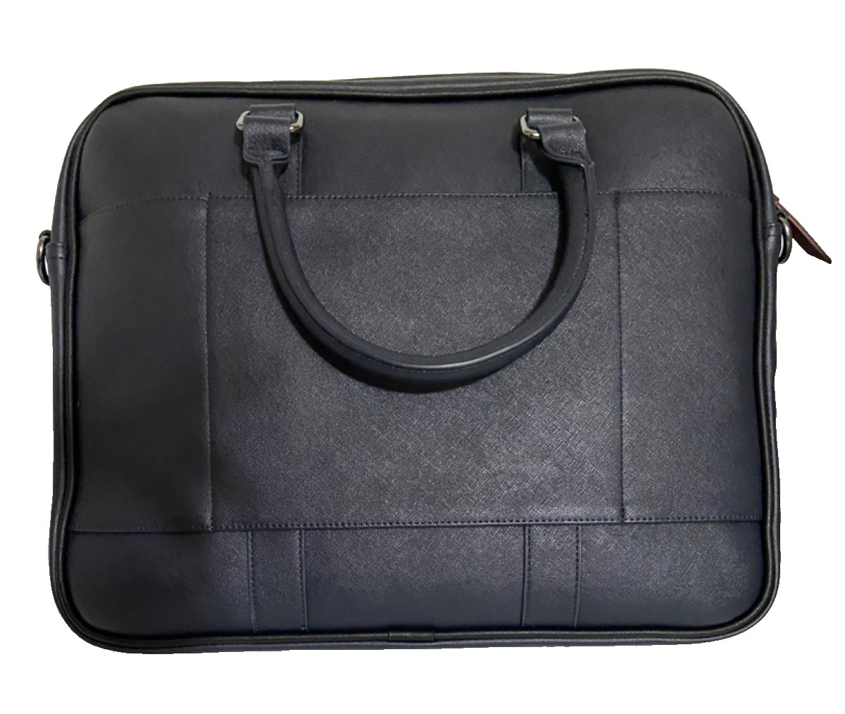 TED BAKER SPAIDI TEXTURED DOCUMENT BAG NAVY BLUE RETAIL $250 NWT
