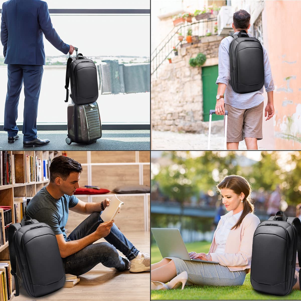 Business Backpack for Men 17 Inch,Slim & Expandable Waterproof Travel Laptop …