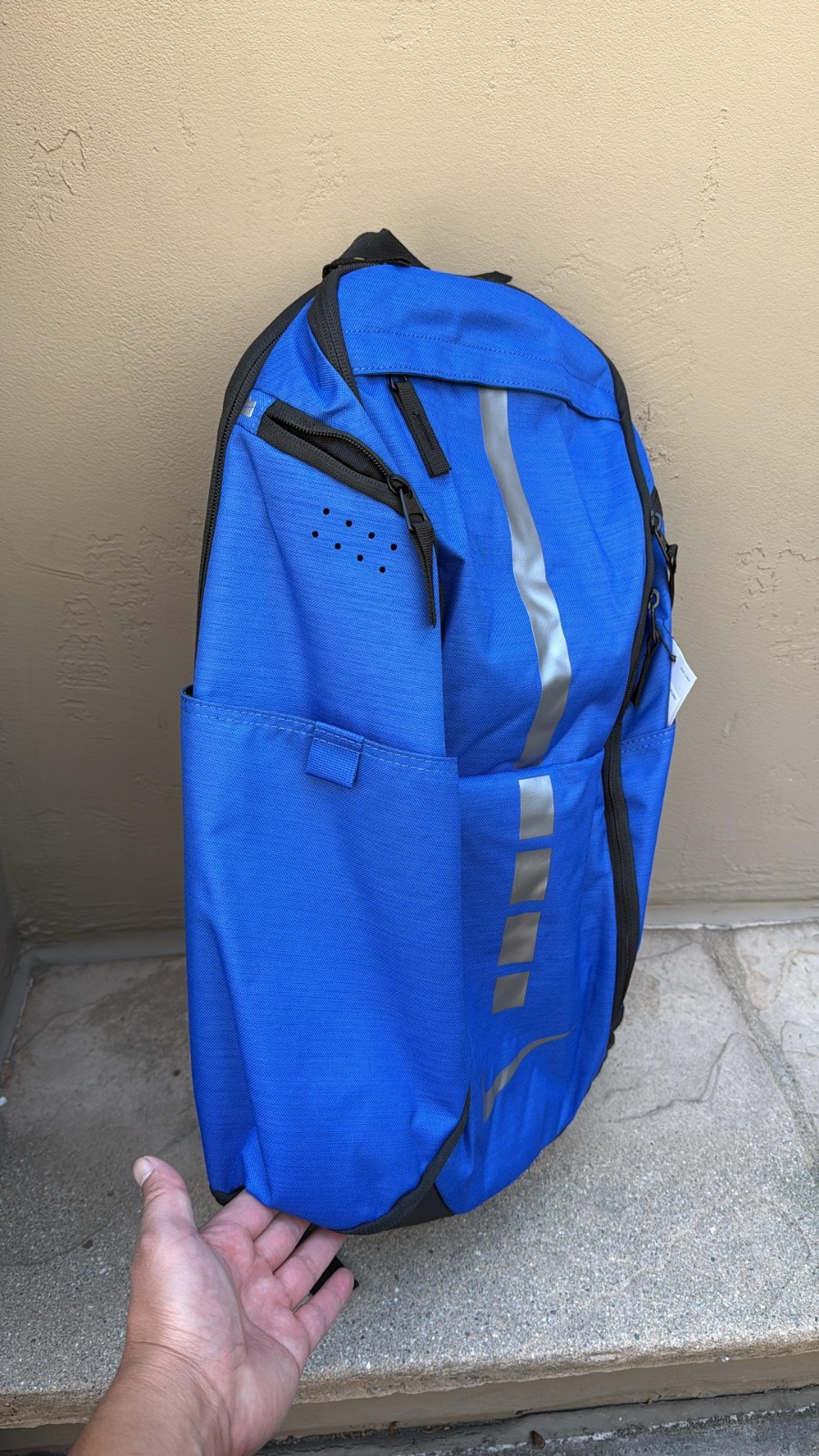 Nike Hoops Elite Pro Backpack Gym Bag BA5554-480 Basketball Game Royal Blue Grey