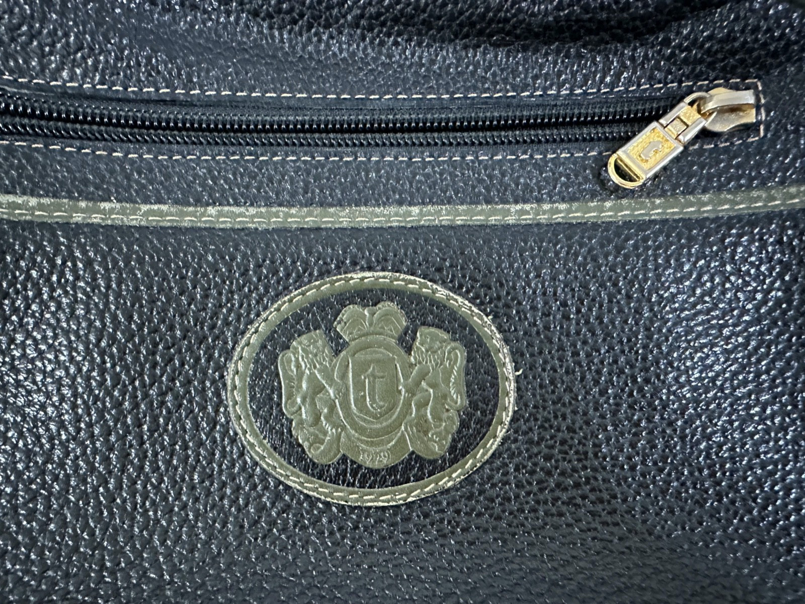 A.Testoni Dinamico Black Clutch Bag Leather Bag Travel Made Italy