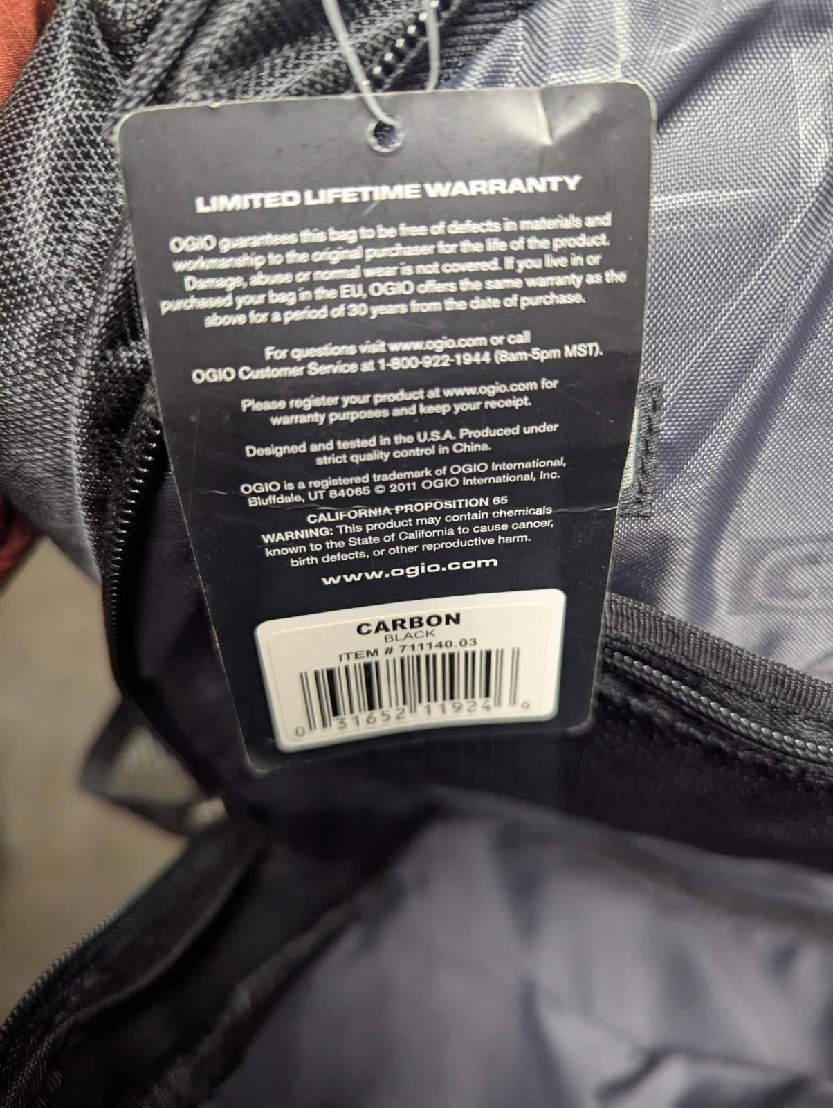 OGIO Carbon Backpack with Audio Pocket Black New Condition