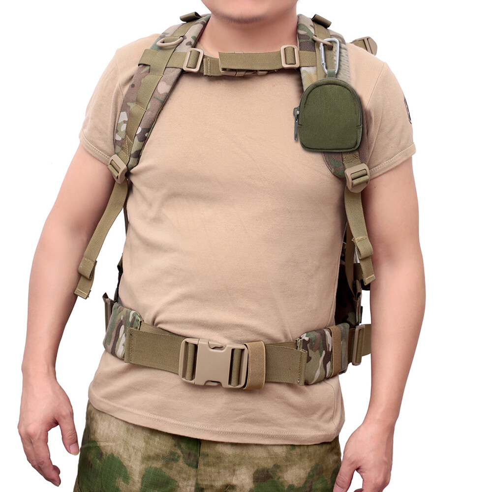 Tactical Mini EDC Key Coin Bag Wallet Waist Belt Molle Pouch Holder Purse Pocket