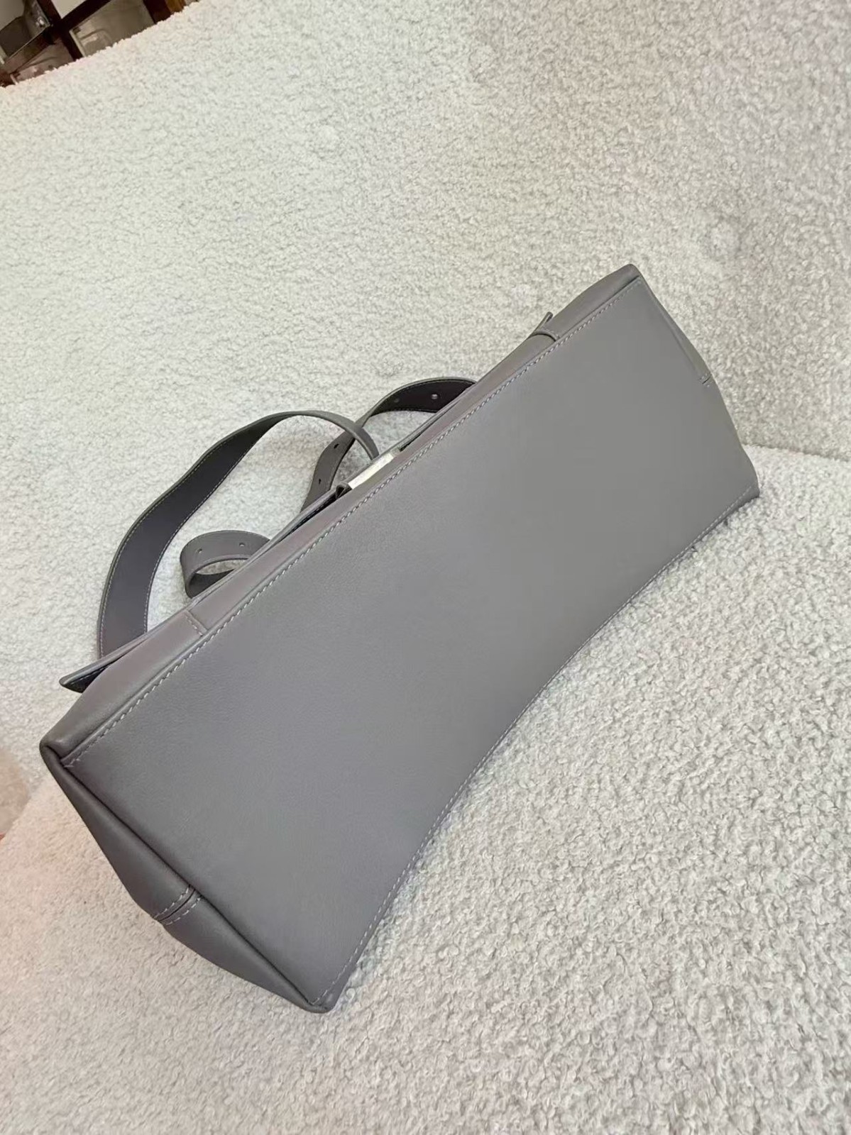 Balenciaga Downtown gray full leather men’s shoulder bag