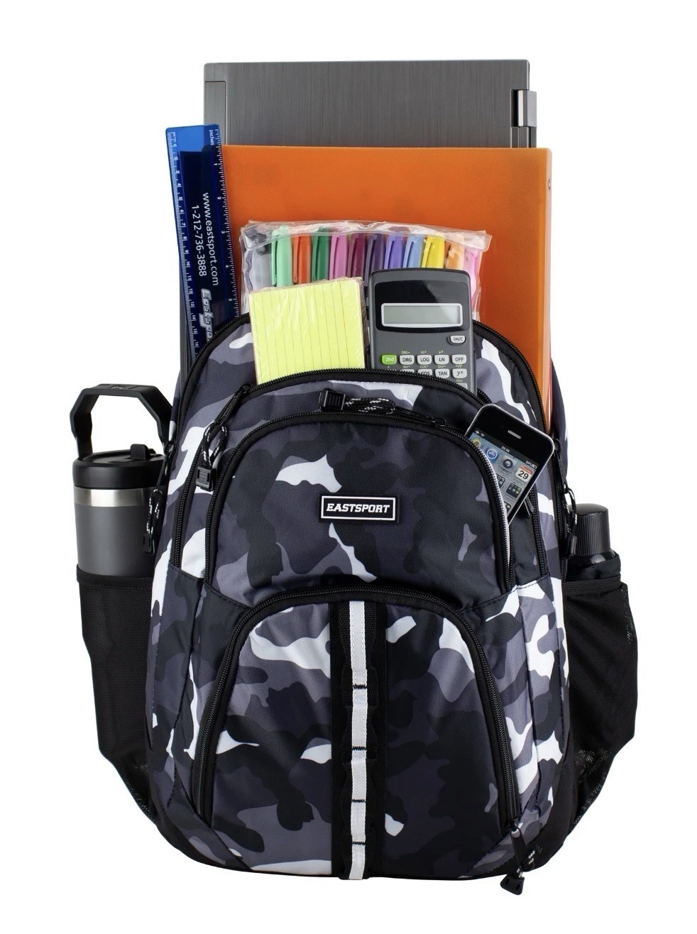 Eastsport Backpack Rally Sport 2.0 Camo Full Size Bookbag Book Bag
