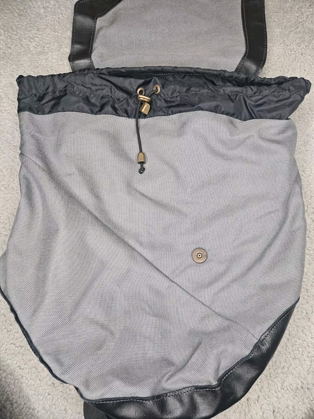 Looptworks Loopt Limited Edition Recycled Black Leather & Nylon Backpack Bag PDX