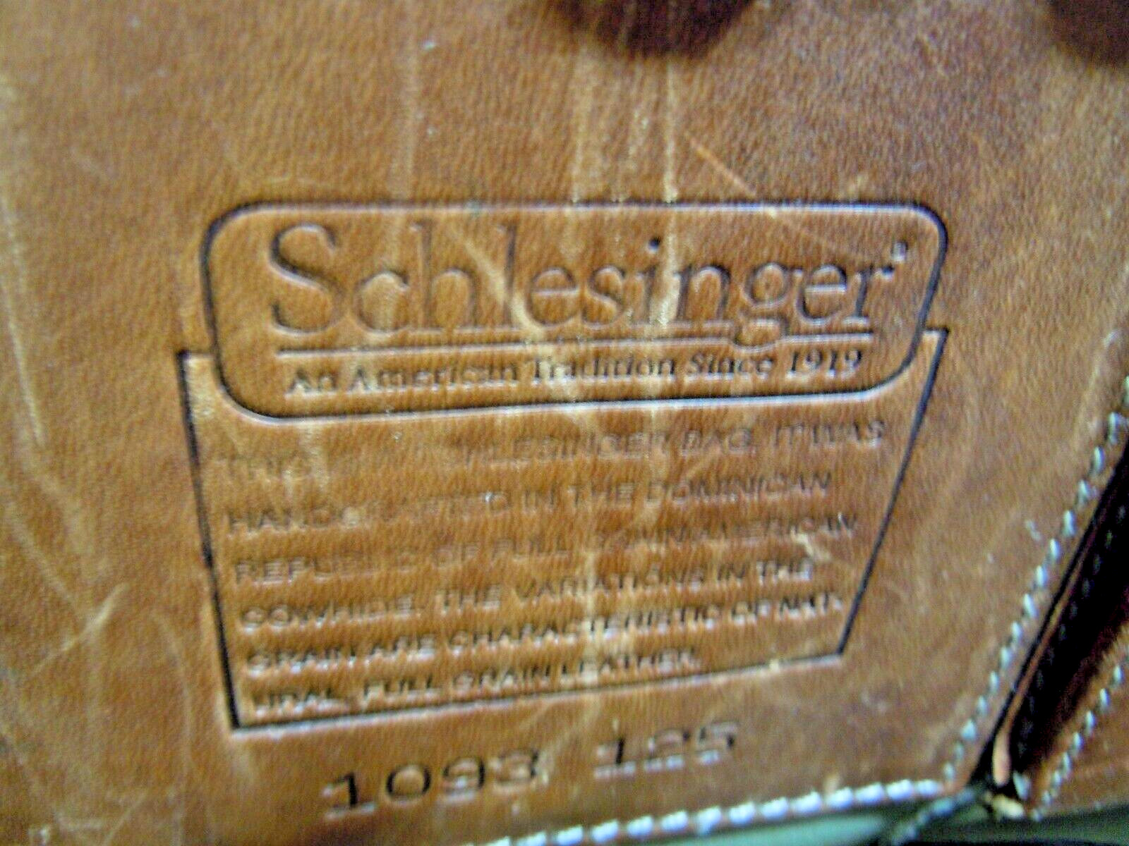 VTG KORCHMAR SCHLESINGER BELTED LEATHER BRIEFCASE USA #7