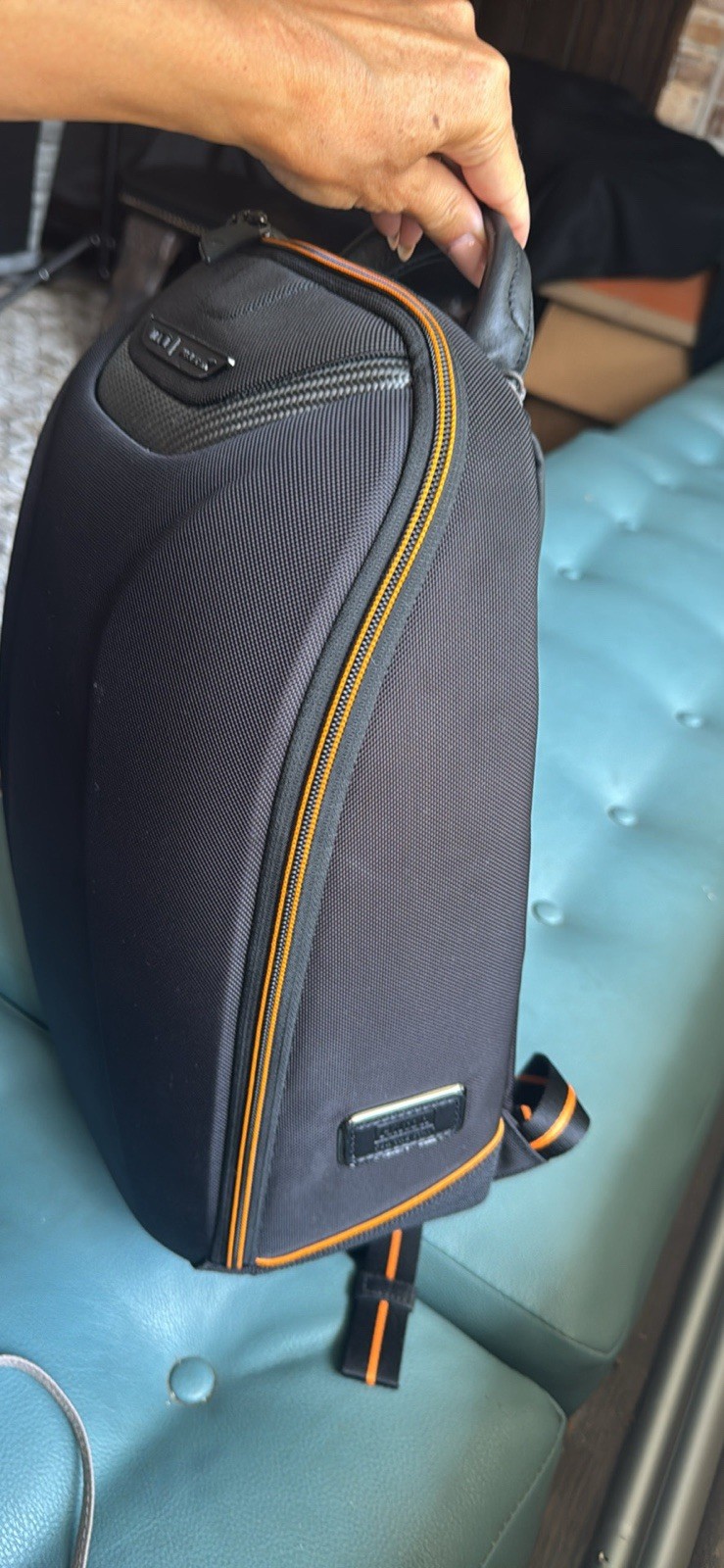 TUMI McLaren Black Zip Backpack Top Handle Adjustable Strap Unisex Adults