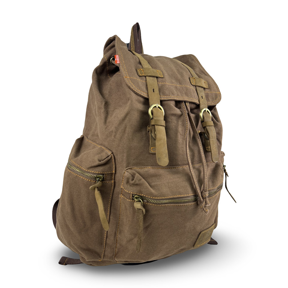 Vintage Canvas Backpack Travel Hiking Rucksack Outdoor School Bag for Men Women