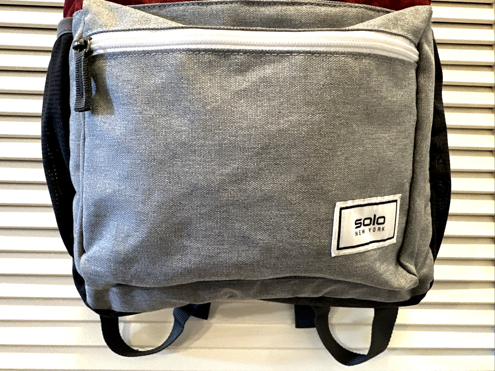 Solo New York Re:Solve Backpack Laptop Sleeve Recycled Red and Gray 16.5″x11.5″