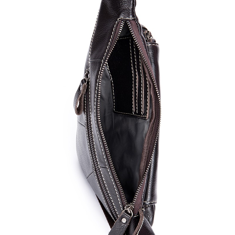Mens Leather Shoulder Bag Sling Bag for Men Crossbody Bag Chest Bag Daypack New
