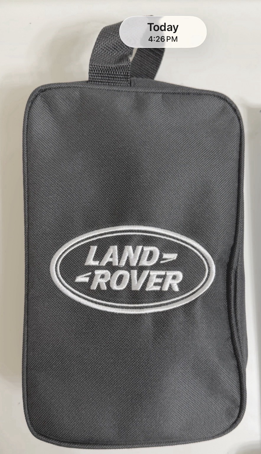 Land Rover Large Embroidered Travel Pouch Bag with Strap NWT