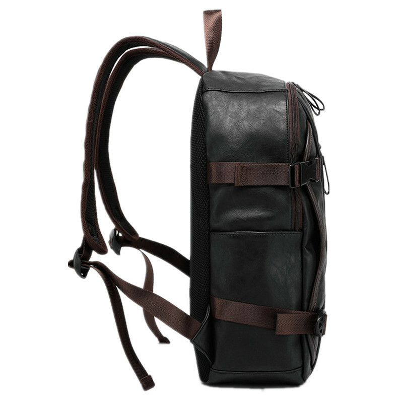 Men’s Vintage Backpack School Bag Travel Satchel PU Leather Laptop Bag Rucksack