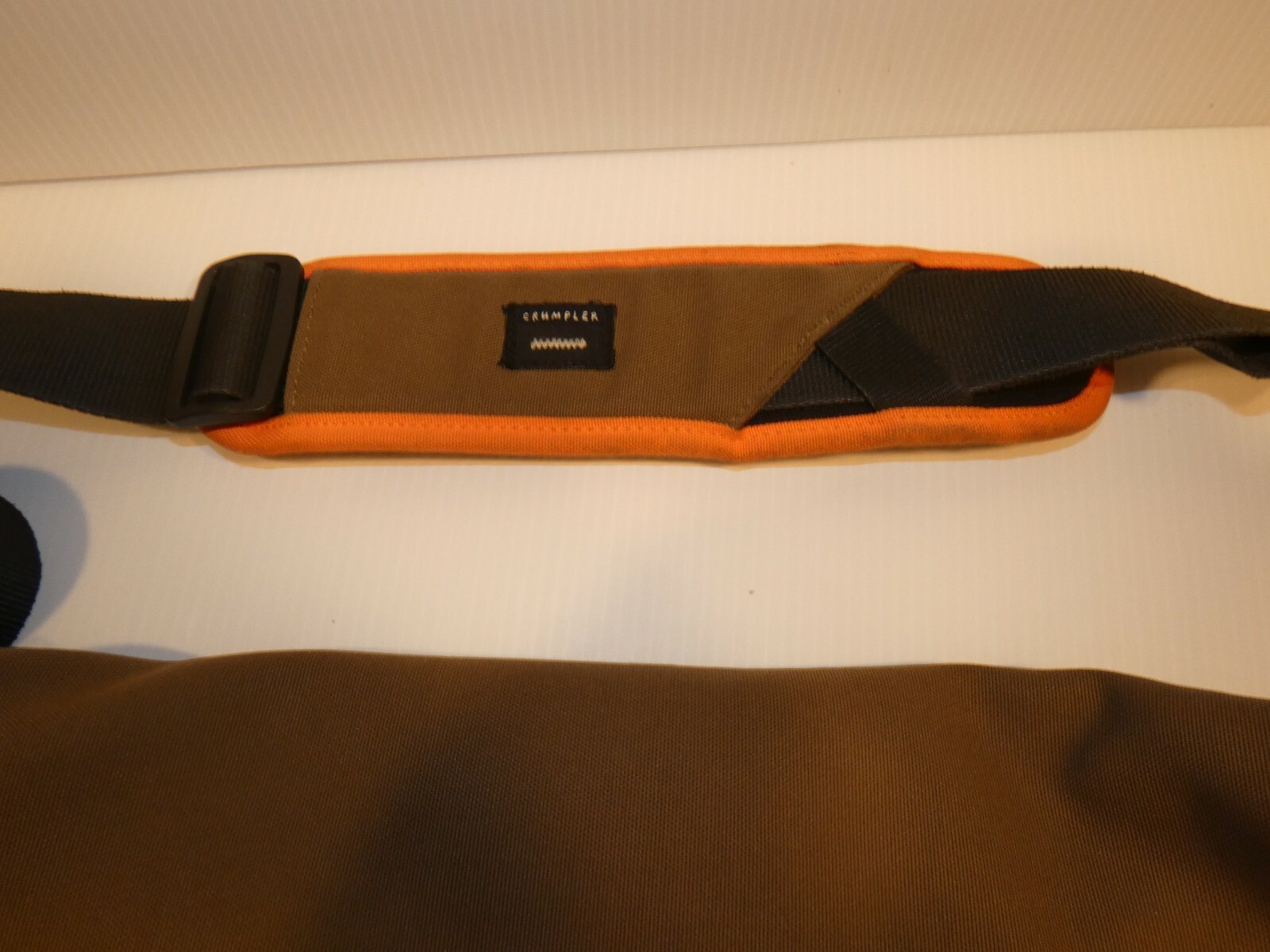 Crumpler Flap Top Laptop Messenger Bag, Tan/Black/Orange