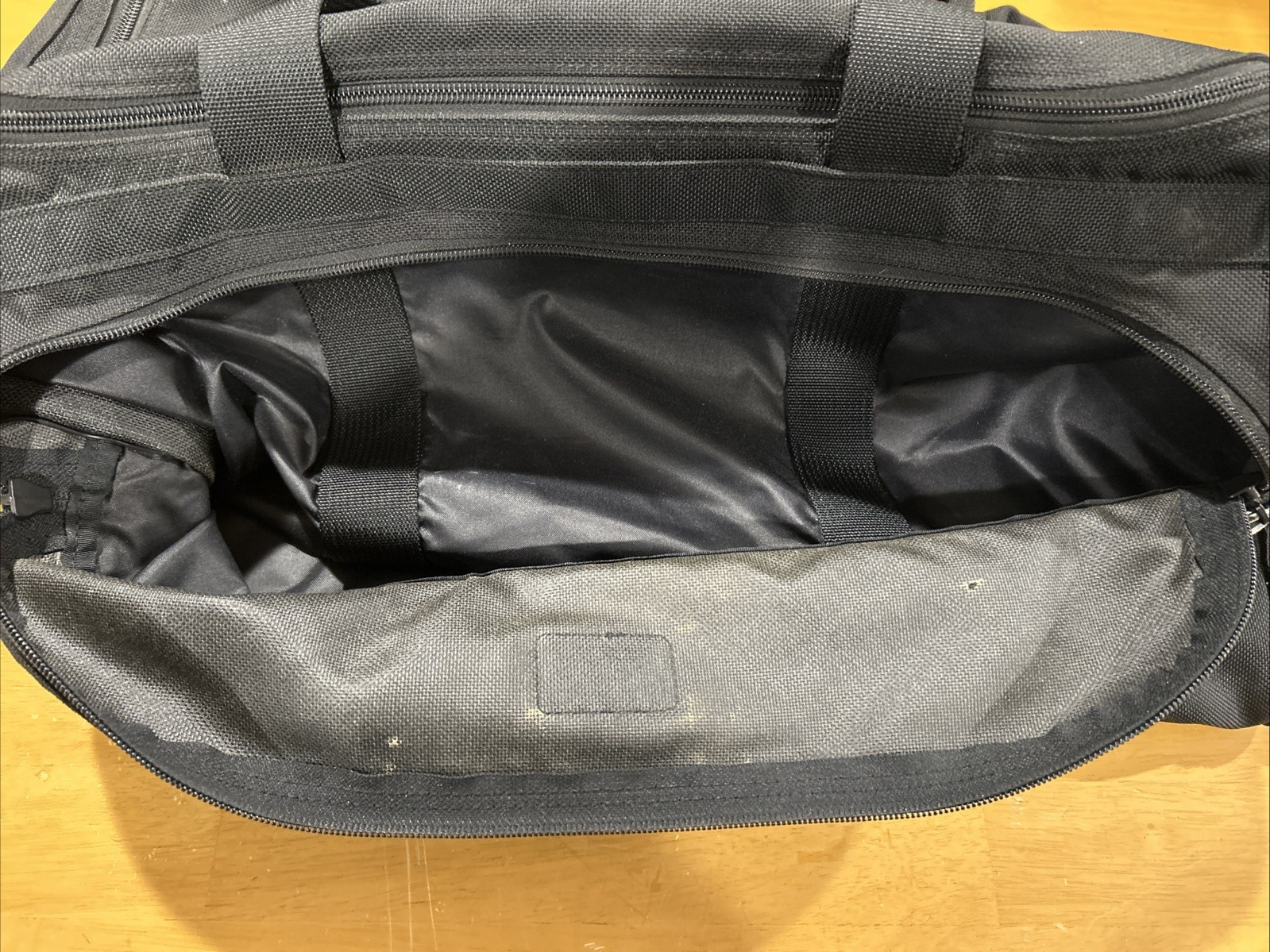 Tumi Alpha Black Ballistic Nylon Overnight Duffle Weekender Bag Made in USA Used